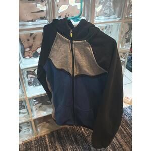 VTG Osh Kosh B'gosh Football Division Hoodie Boys Youth Sz 10-12  Blue Gray Y2K